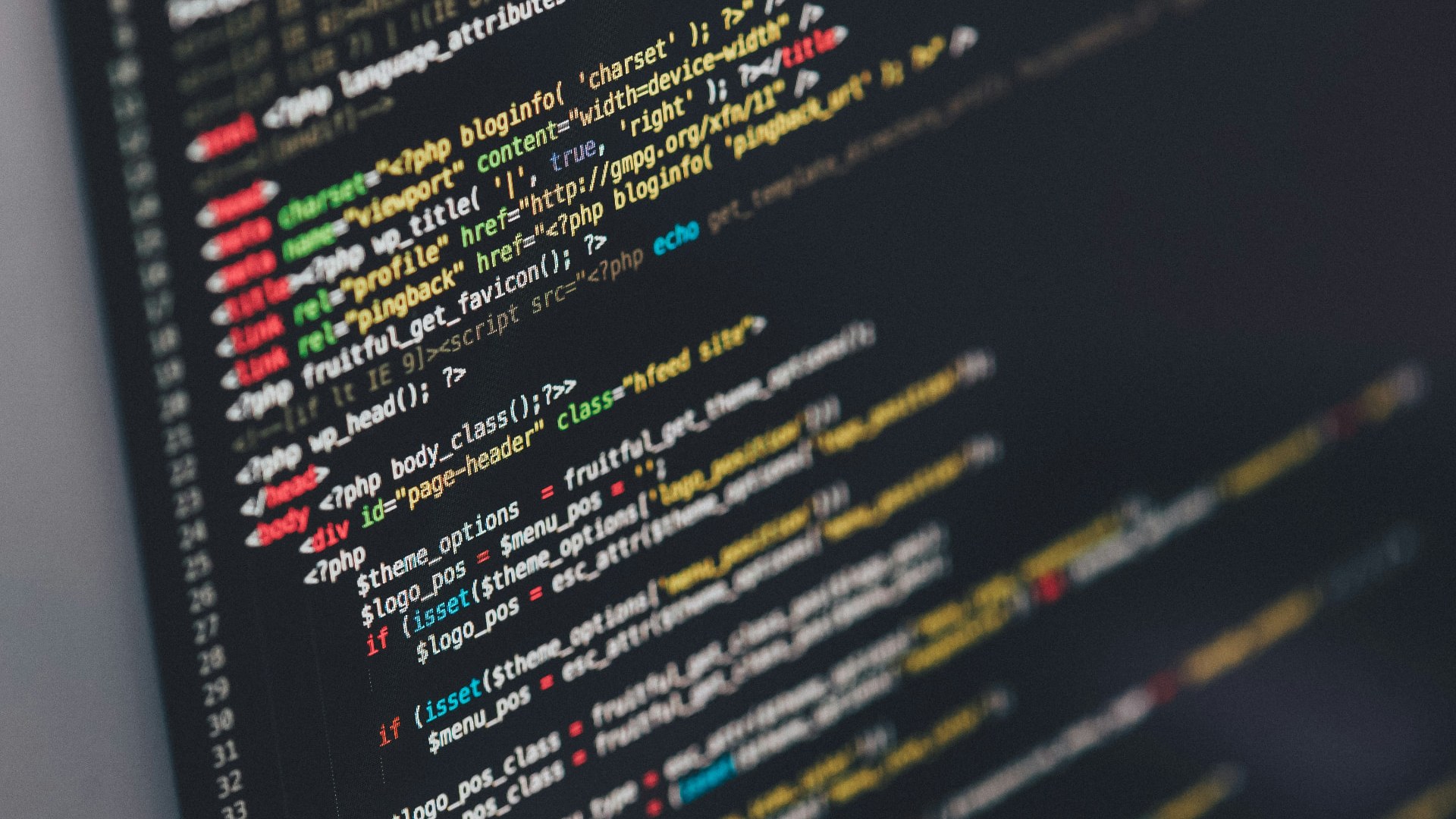 Quellcode der Terratronic App auf einem Bildschirm