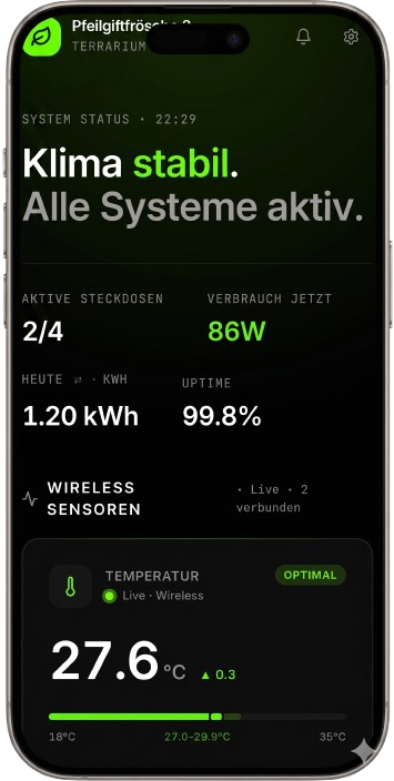 Terratronic App auf dem Smartphone